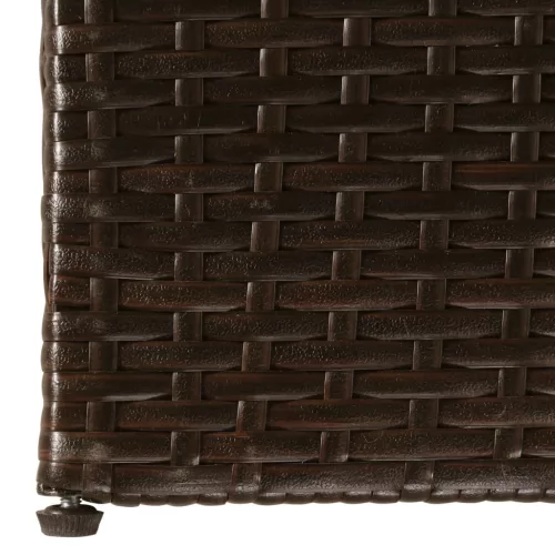  barna polyrattan kerti tárolóláda 150 x 100 x 100 cm