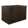  barna polyrattan kerti tárolóláda 150 x 100 x 100 cm