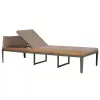  barna tömör akácfa napozóágy párnával