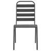  2 db szürke rakásolható acél kültéri szék