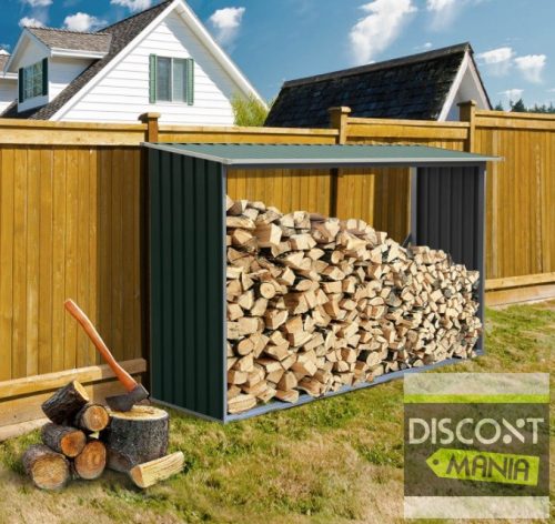 EPT Tüzifatároló 181 - 242 x 75 cm, zöld