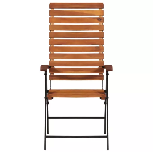  2 db tömör akácfa dönthető kerti szék