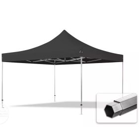   TP 4x4m összecsukható aluminium 800N pavilon, oldalfal nélkül - fekete