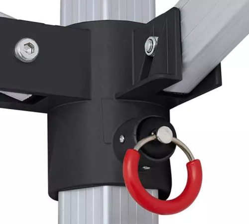 TP 4x4m összecsukható aluminium 800N pavilon, oldalfal nélkül - fekete