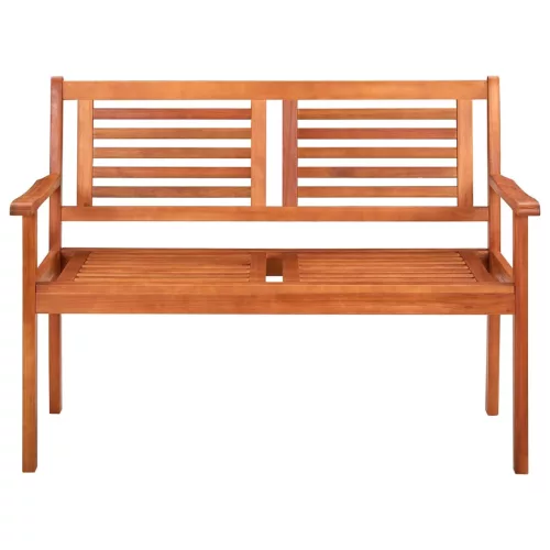  kétszemélyes tömör eukaliptuszfa kerti pad 120 cm
