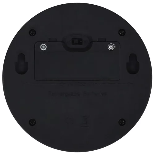  12 db kerek fekete kültéri napelemes LED falilámpa