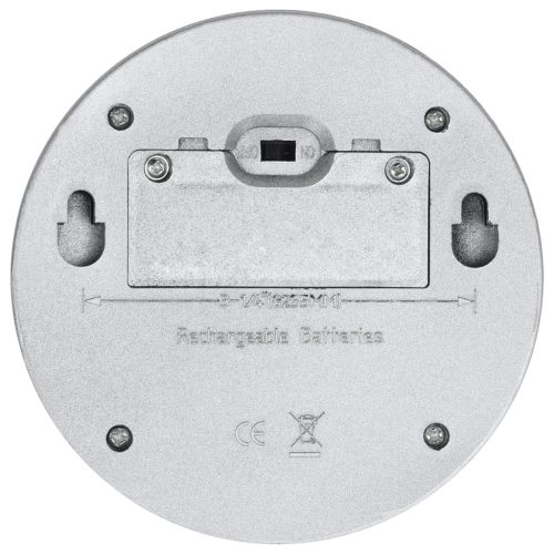  12 db kerek ezüstszínű kültéri napelemes LED falilámpa