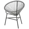  szürke polyrattan kerti kagylószék
