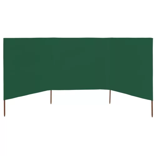  zöld szövet 3-paneles szélellenző 400 x 120 cm