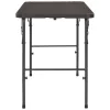  barna rattan hatású HDPE összecsukható kerti asztal 120x60x74cm