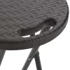  2 db barna összecsukható rattan küllemű HDPE és acél bárszék