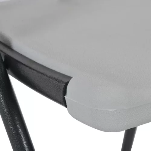  2 db fehér összecsukható HDPE és acél bárszék