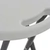  2 db fehér összecsukható HDPE és acél bárszék