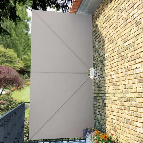  krémszínű összecsukható terasz oldalárnyékoló 400 x 200 cm
