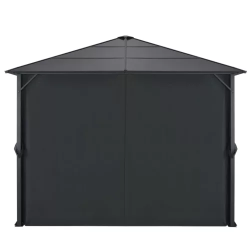  fekete alumínium pavilon függönnyel 3 x 3 m