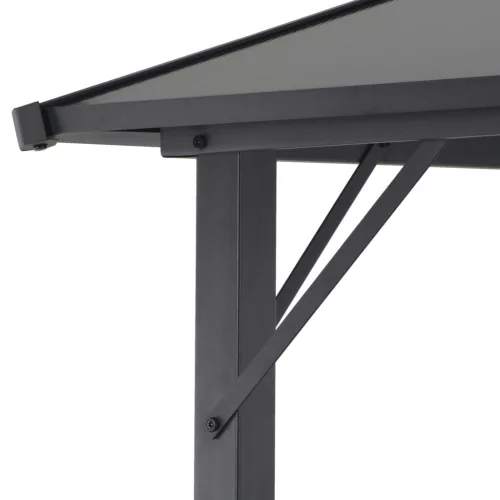  antracitszürke pavilon alumínium tetővel 3 x 3 m