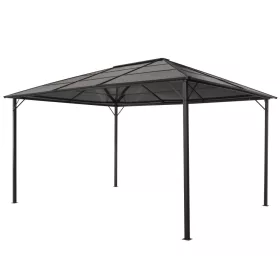  fekete pavilon alumínium tetővel 4 x 3 x 2,6 m