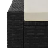  fekete kétszemélyes polyrattan napozóágy
