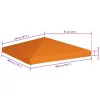  narancssárga pavilon tetőponyva 310 g/m², 3 x 3 m
