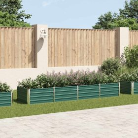  zöld horganyzott acél kerti magaságyás 320 x 80 x 45 cm