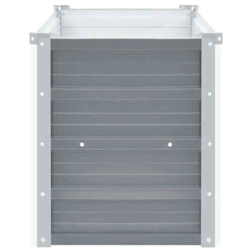  szürke horganyzott acél kerti magaságyás 160 x 40 x 45 cm