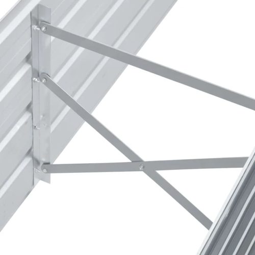  szürke horganyzott acél kerti magaságyás 160 x 40 x 45 cm