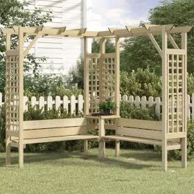  impregnált fenyőfa sarokpergola paddal