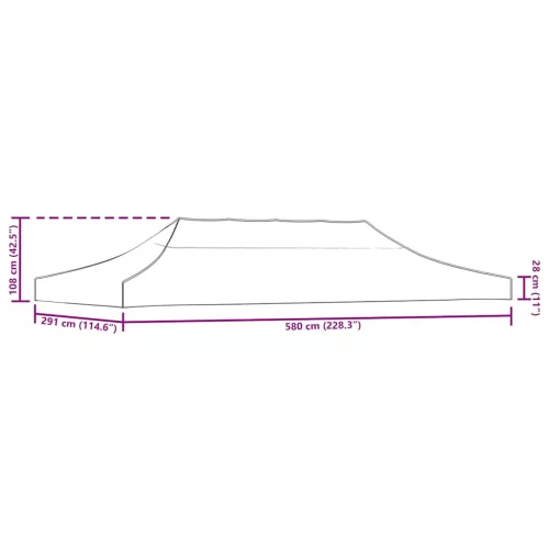  krémszínű tető partisátorhoz 3 x 6 m