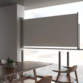    szürke behúzható oldalsó terasz napellenző 120 x 300 cm