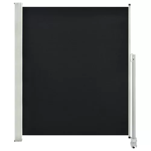  fekete behúzható oldalsó terasz napellenző 160 x 300 cm