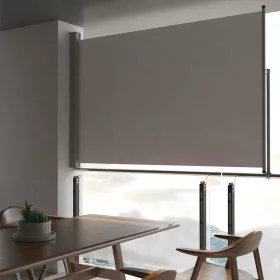    szürke behúzható oldalsó terasz napellenző 160 x 300 cm