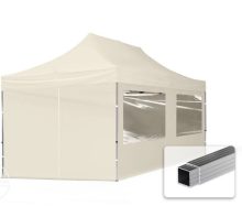   Professional összecsukható sátrak ECO 300 g/m2 ponyvával, alumínium szerkezettel,  4 oldalfallal - 3x6m bézs