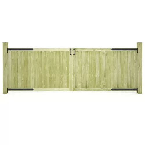  2 db impregnált fenyőfa kertkapu 300 x 100 cm