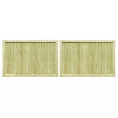  2 db impregnált fenyőfa kertkapu 300 x 100 cm