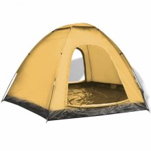 VID 6 személyes kemping sátor sárga színben