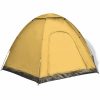 VID 6 személyes kemping sátor sárga színben