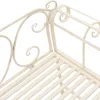  fehér antik fém kerti pad 132 cm