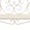  fehér antik fém kerti pad 132 cm