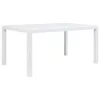  fehér rattan hatású műanyag kerti asztal 150 x 90 x 72 cm 