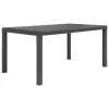  barna rattan hatású műanyag kerti asztal 150 x 90 x 72 cm