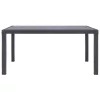  barna rattan hatású műanyag kerti asztal 150 x 90 x 72 cm
