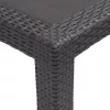  barna rattan küllemű műanyag kerti asztal 220 x 90 x 72 cm