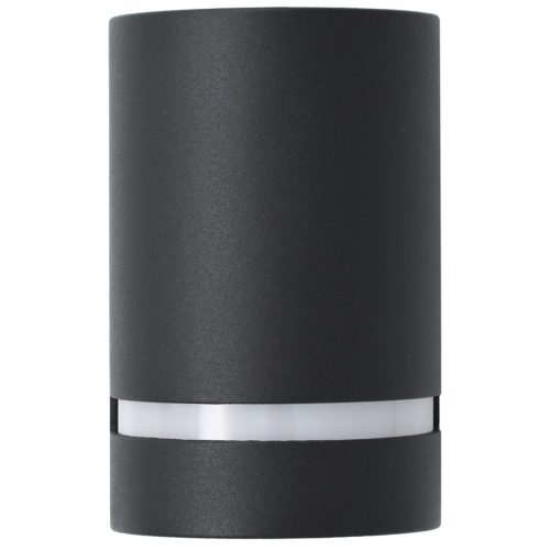  2 db fekete félhenger alakú kültéri fali lámpa 35 W