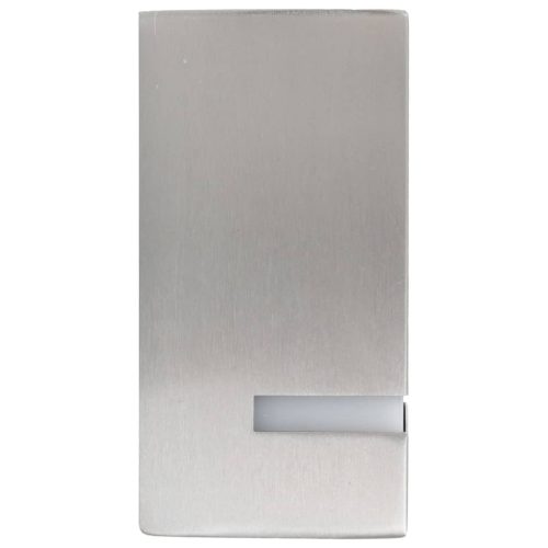  2 db ezüstszínű négyszögű kültéri fali lámpa 35 W