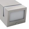  2 db ezüstszínű négyszögű kültéri fali lámpa 35 W