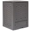  barna műanyag rattan kerti komposztáló 60 x 60 x 83 cm 300 L