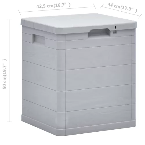  világosszürke kerti tárolóláda 90 L
