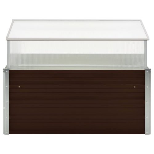  barna melegház horganyzott acélból 100 x 100 x 85 cm