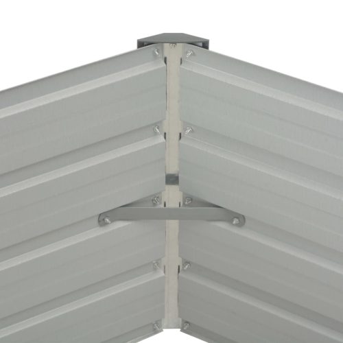  antracitszürke horganyzott acél kerti magaságyás 129x129x45 cm