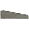  szürke polyrattan kerti ágy 110x200 cm